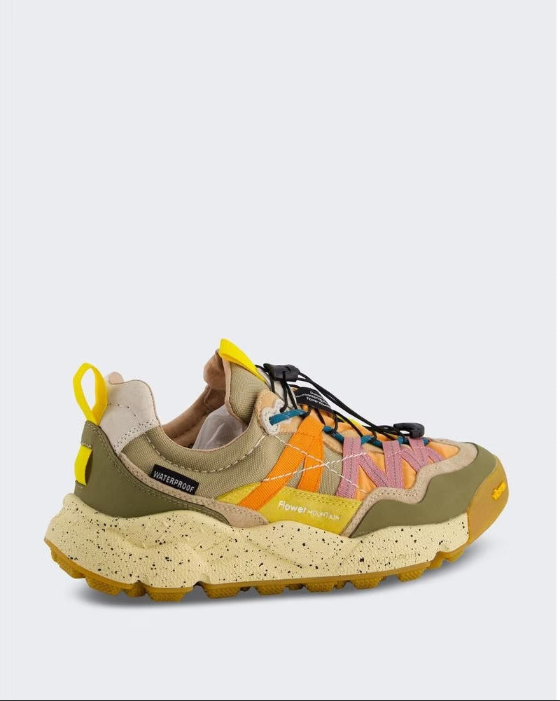 Flower Mountain Iwano 2 Suede/Nylon/Fabric Taupe/Grey/Yellow