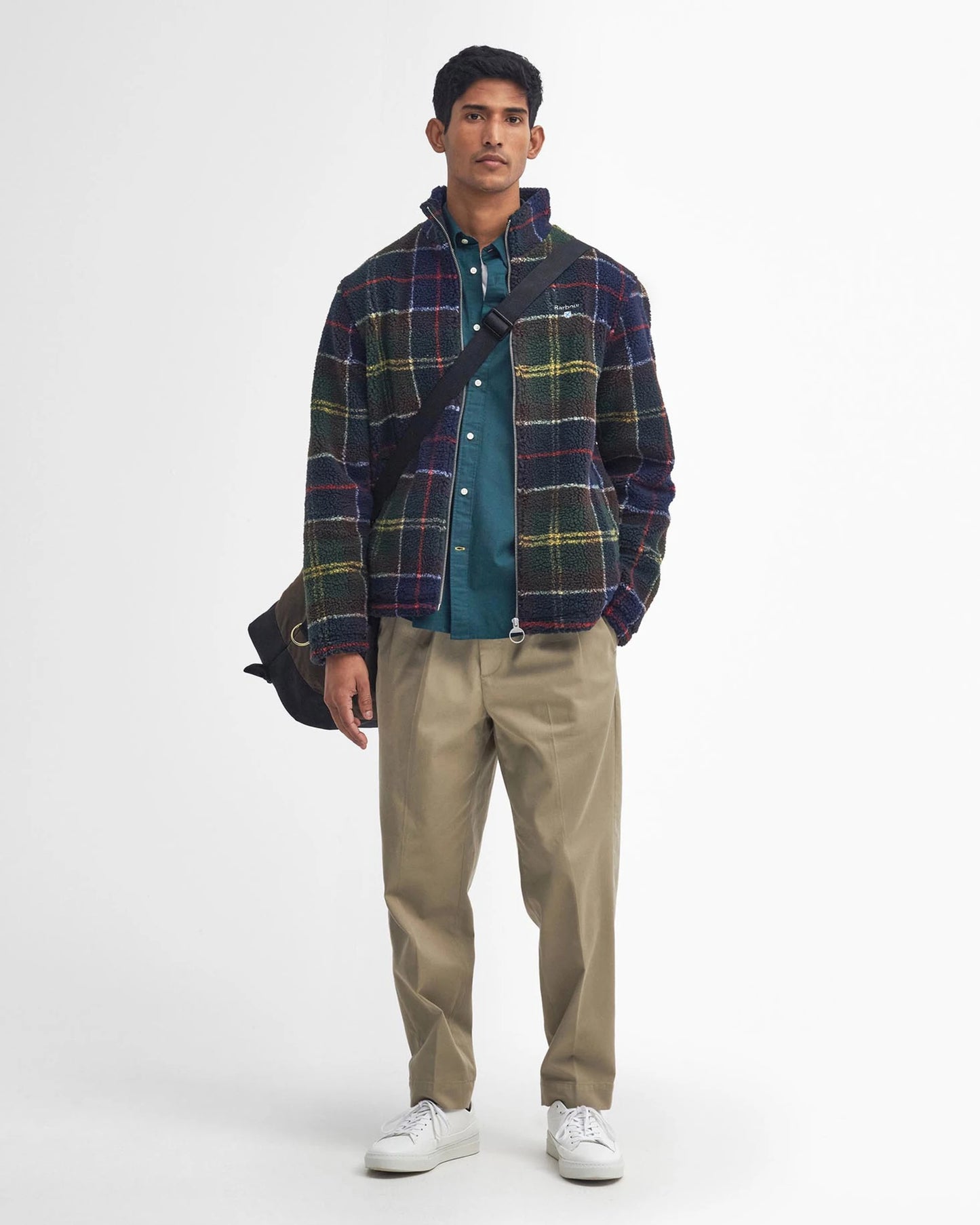 Barbour Jacket Man Tartan Fleece Zip