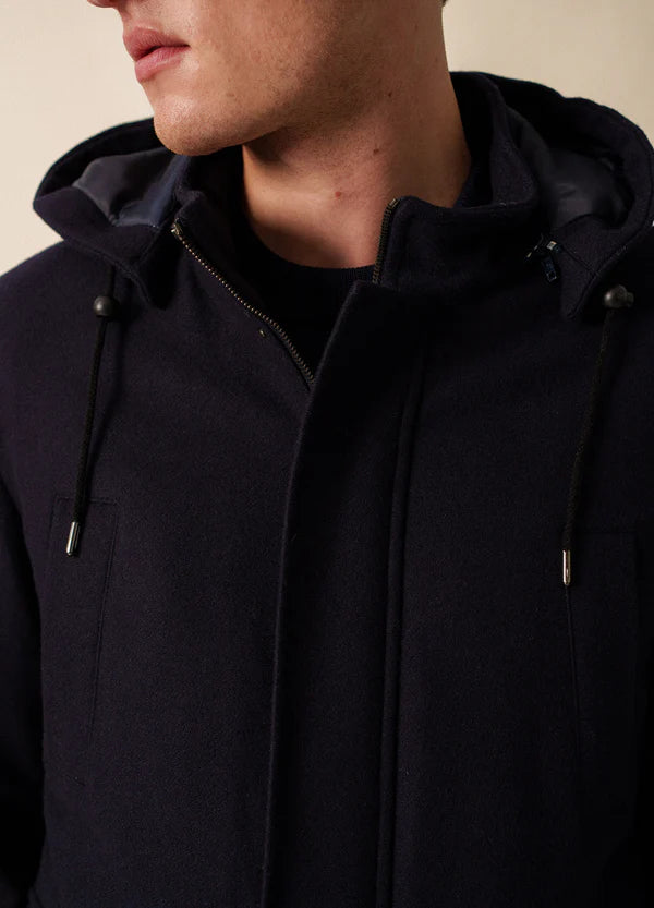Saint James Jacket Man Wool Coat Navy