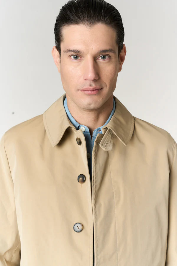 L'impermeabile Jacket Man Martin Wax Cot Tan