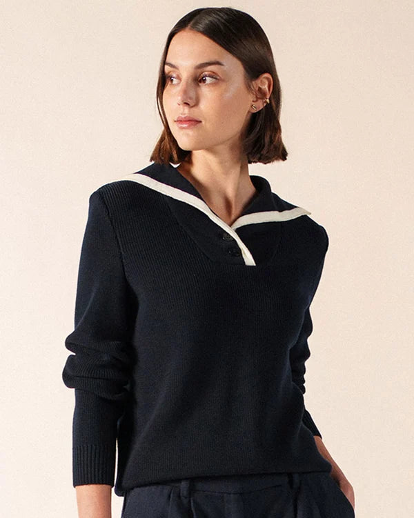 Saint James Sweater Woman Jumper Gavarnie Navy