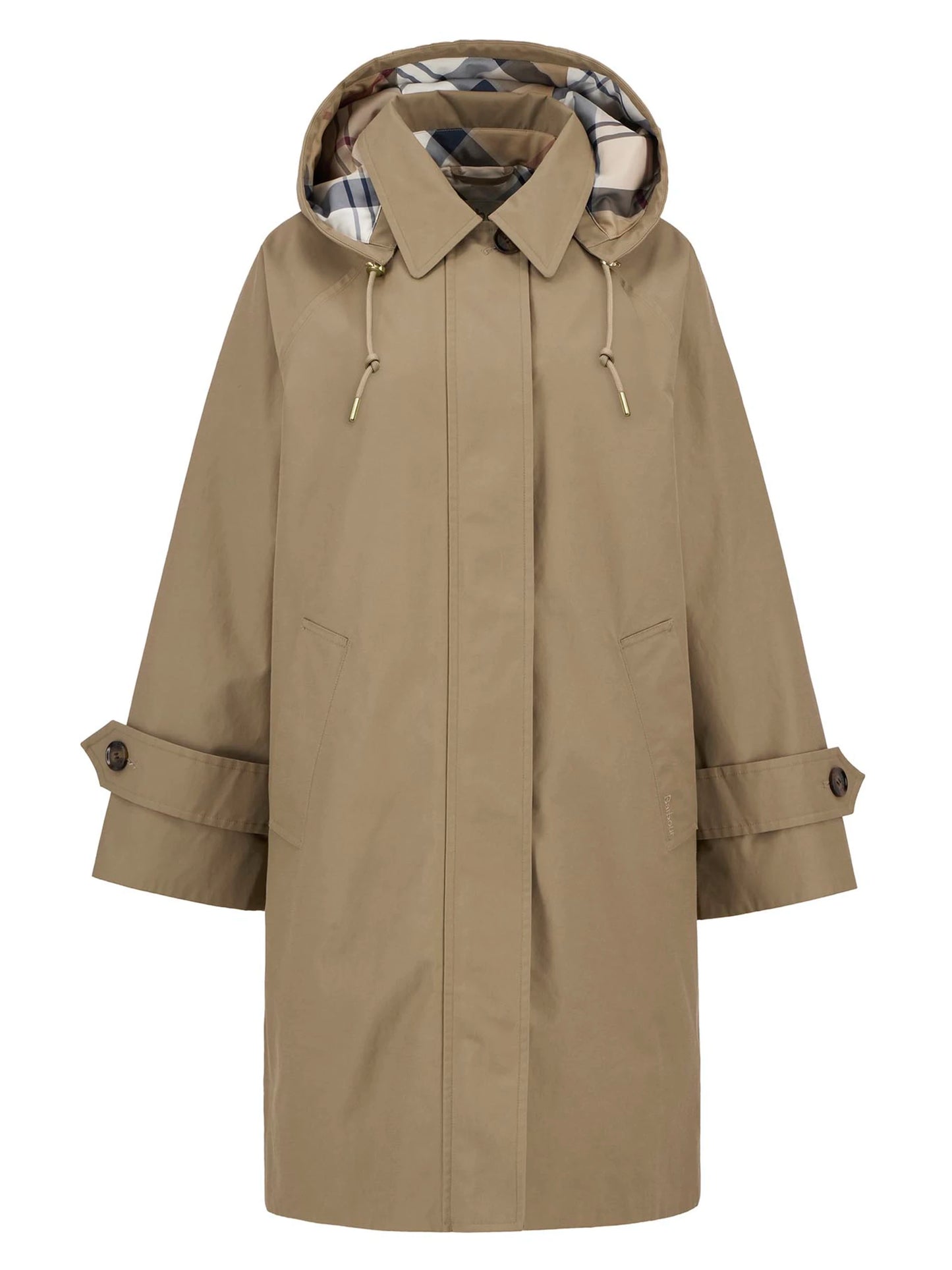Barbour Jacket Woman Sadie Showerproof Brown/Hessian Tartan