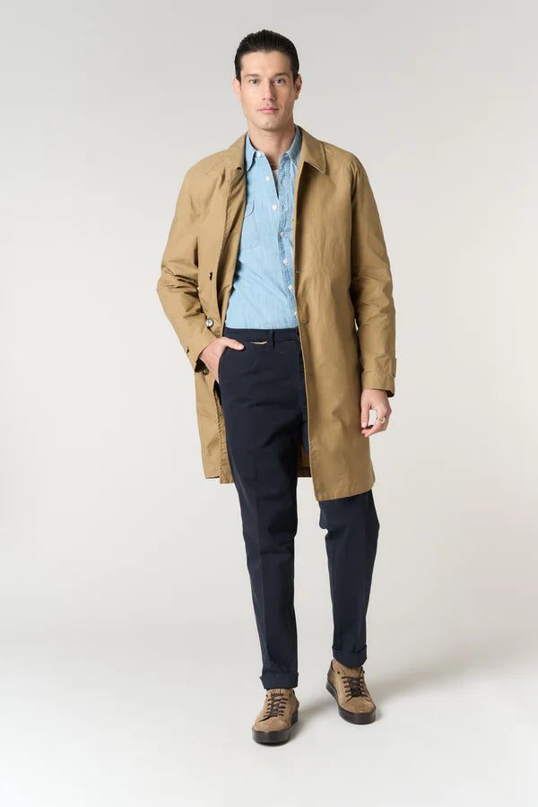L'impermeabile Jacket Man Martin Wax Cot Tan