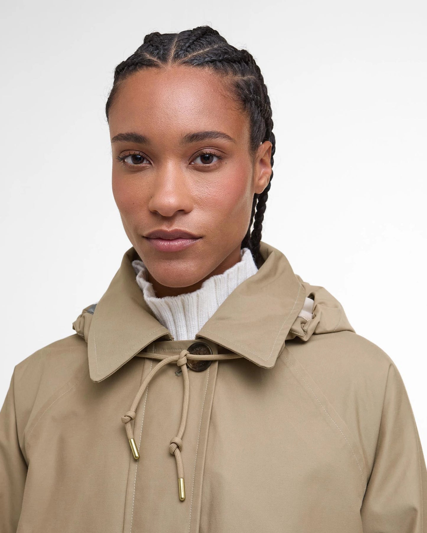Barbour Jacket Woman Sadie Showerproof Brown/Hessian Tartan