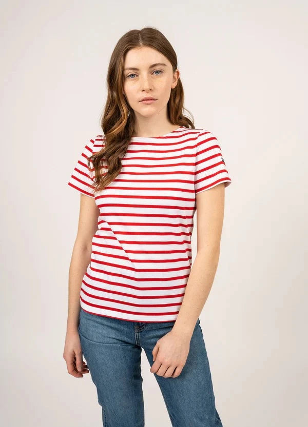 Saint James T-Shirt Woman Etrille Short Sleeve Sailor Striped Shirt N/T