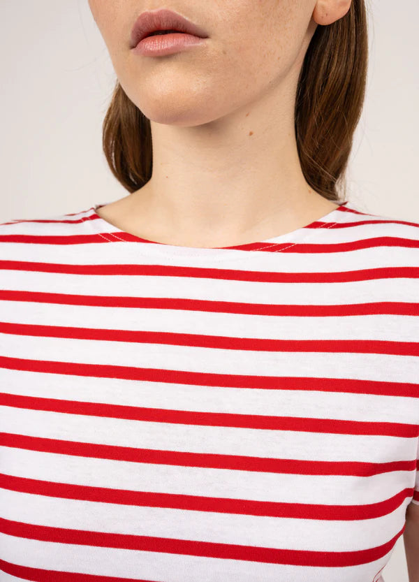 Saint James T-Shirt Woman Etrille Short Sleeve Sailor Striped Shirt N/T