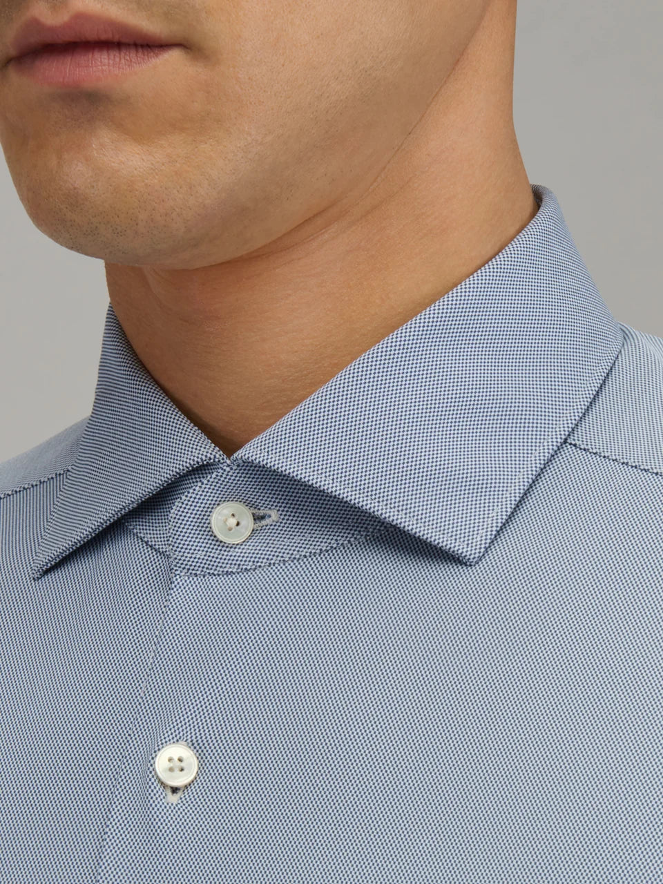 Xacus Shirt Man Twill French Collar Light Blue