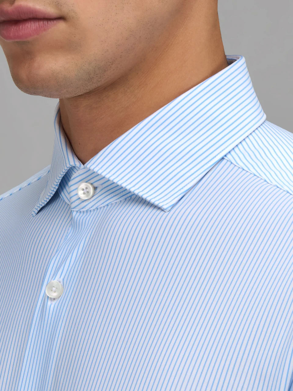 Xacus Shirt Man Active Stripes Light Blue