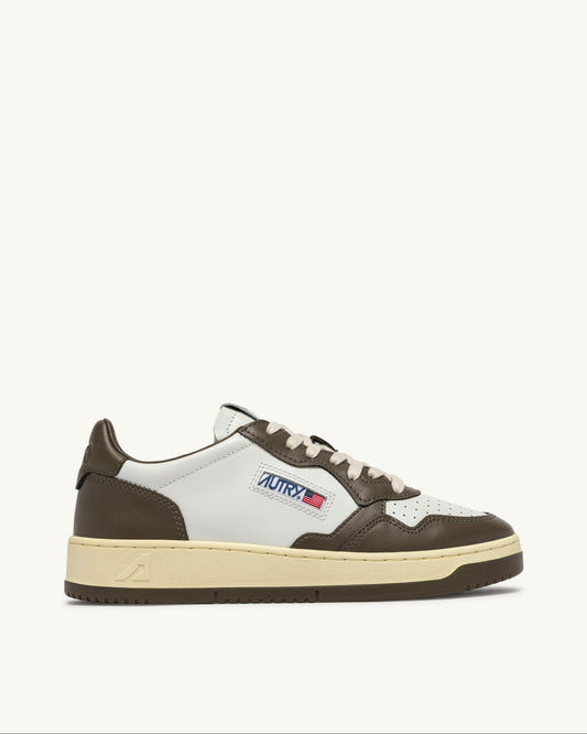 Autry WB68 White/Chocolate Bicolor Sneakers