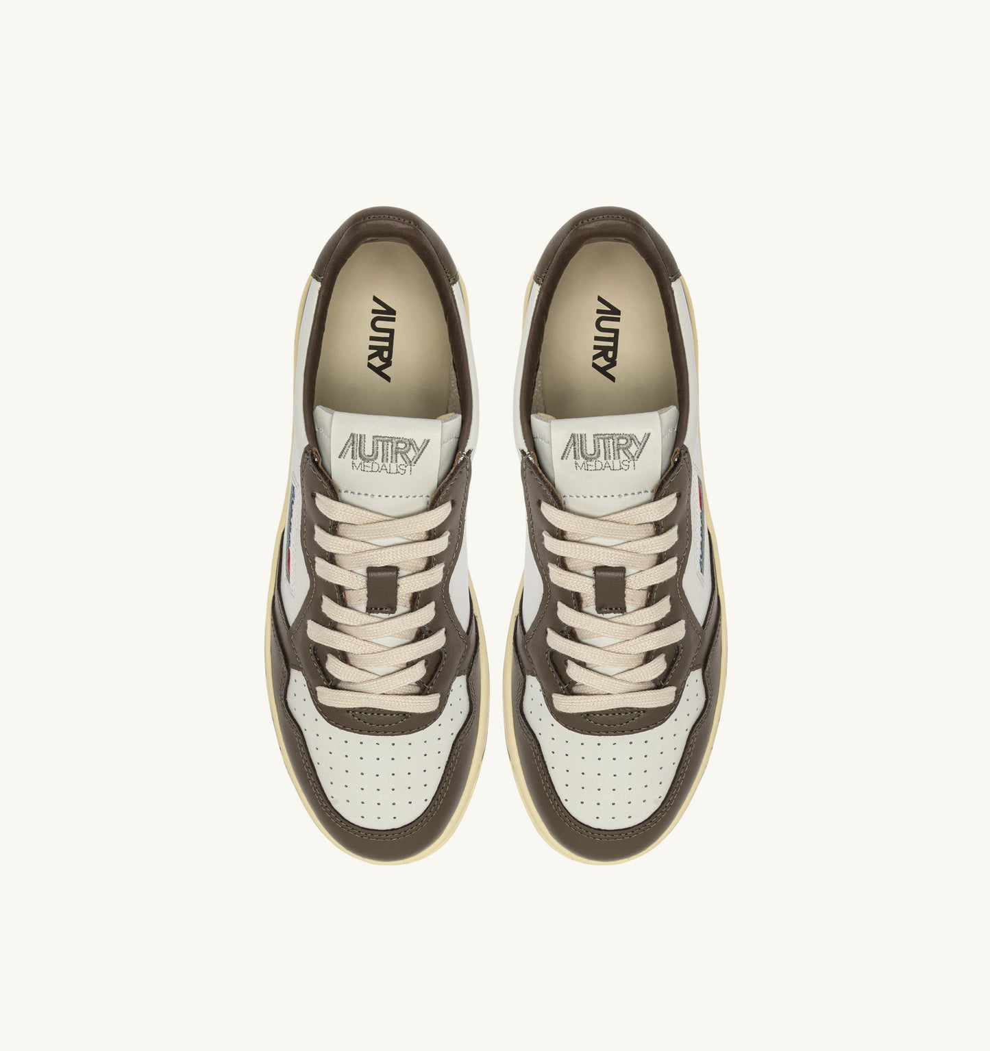Autry WB68 White/Chocolate Bicolor Sneakers
