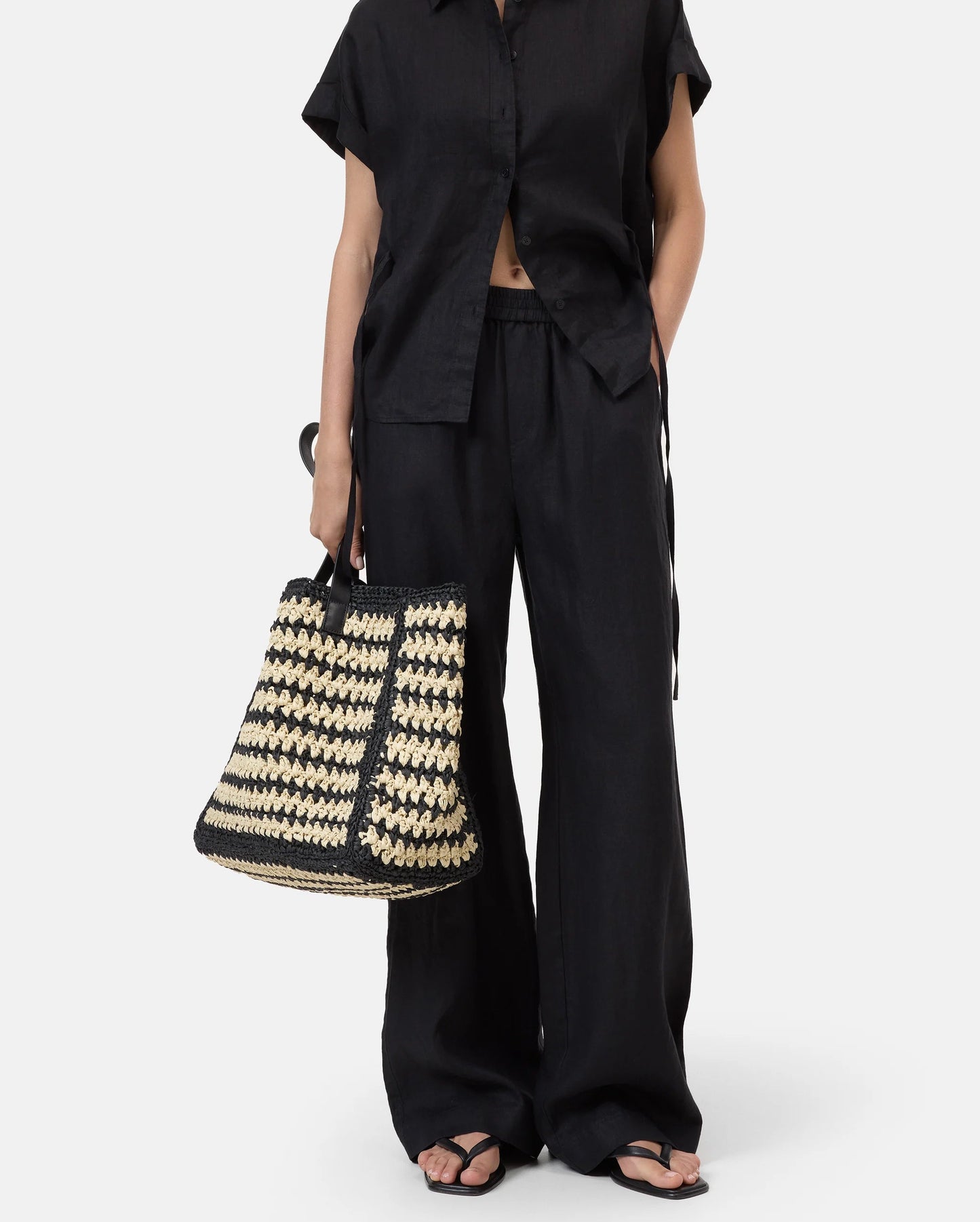 Closed Trouser Woman Wide Pants Winona Black