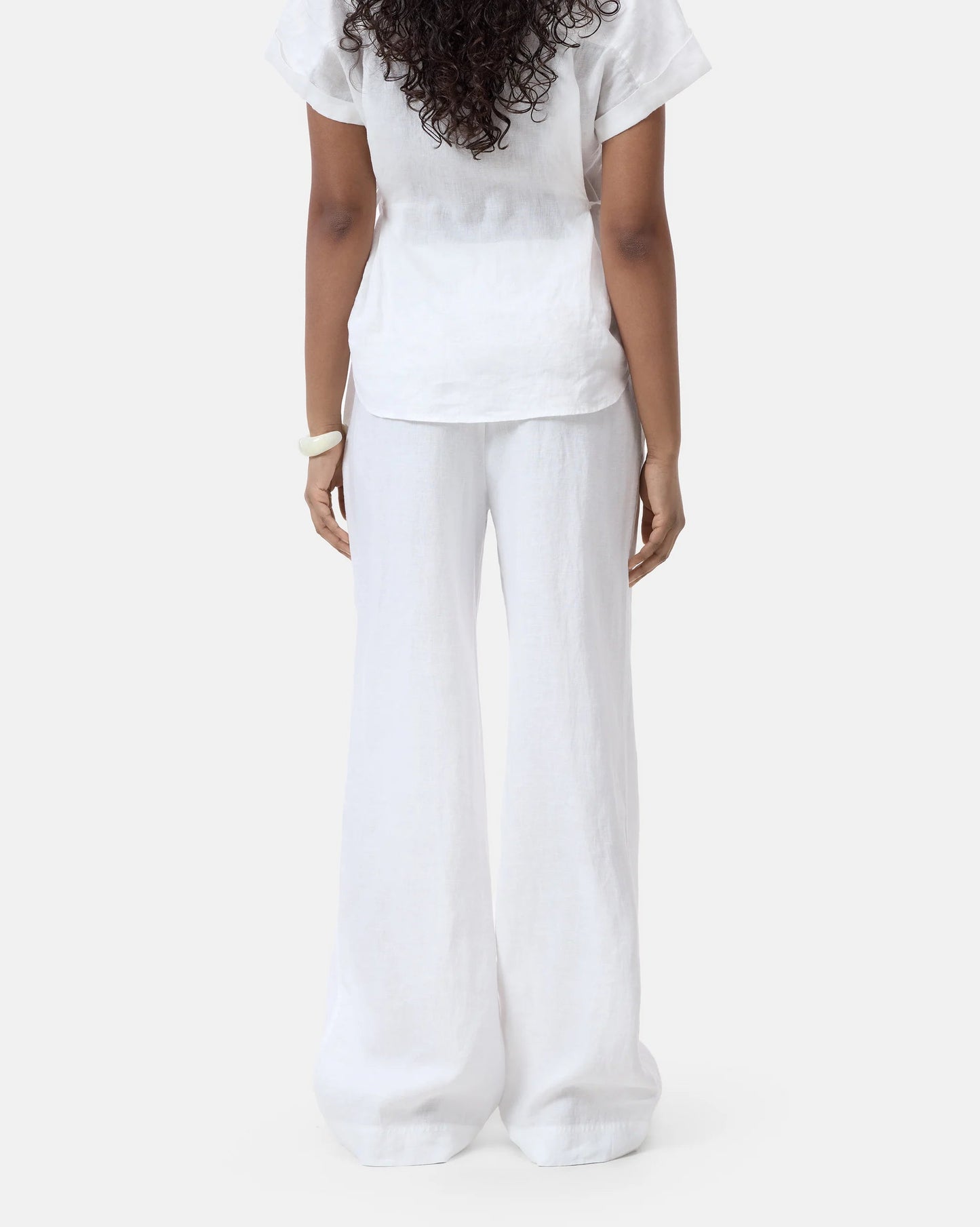 Closed Trouser Woman Wide Pants Winona White