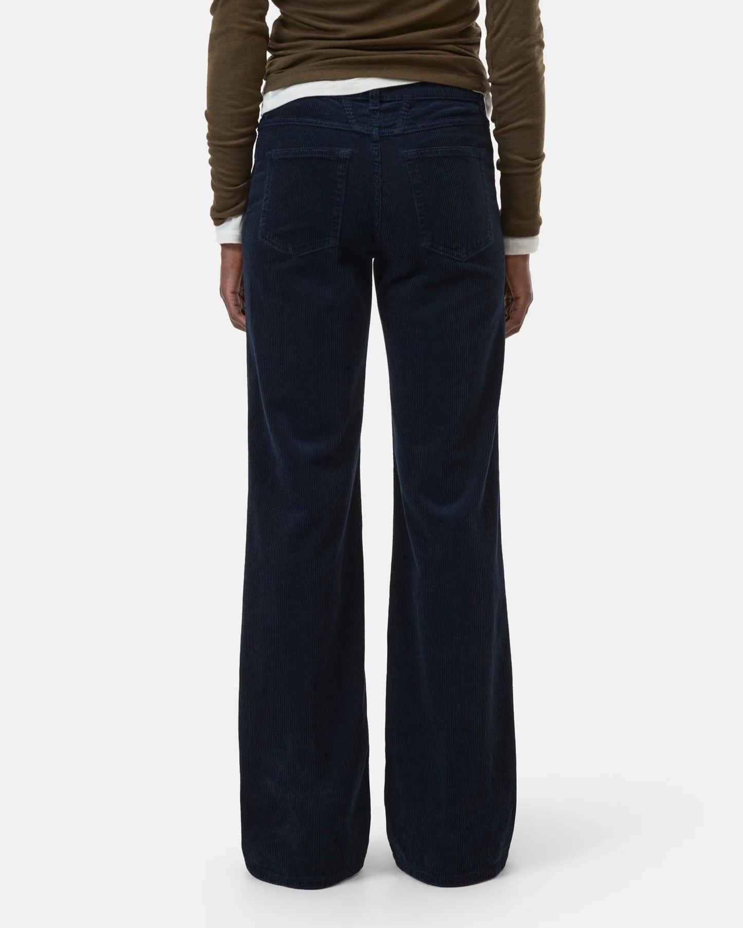 Closed Trouser Woman Gillan Corduroy Dark Night