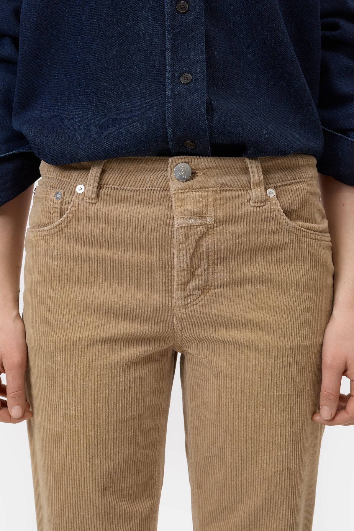 Closed Trouser Woman Gillan Corduroy Beige