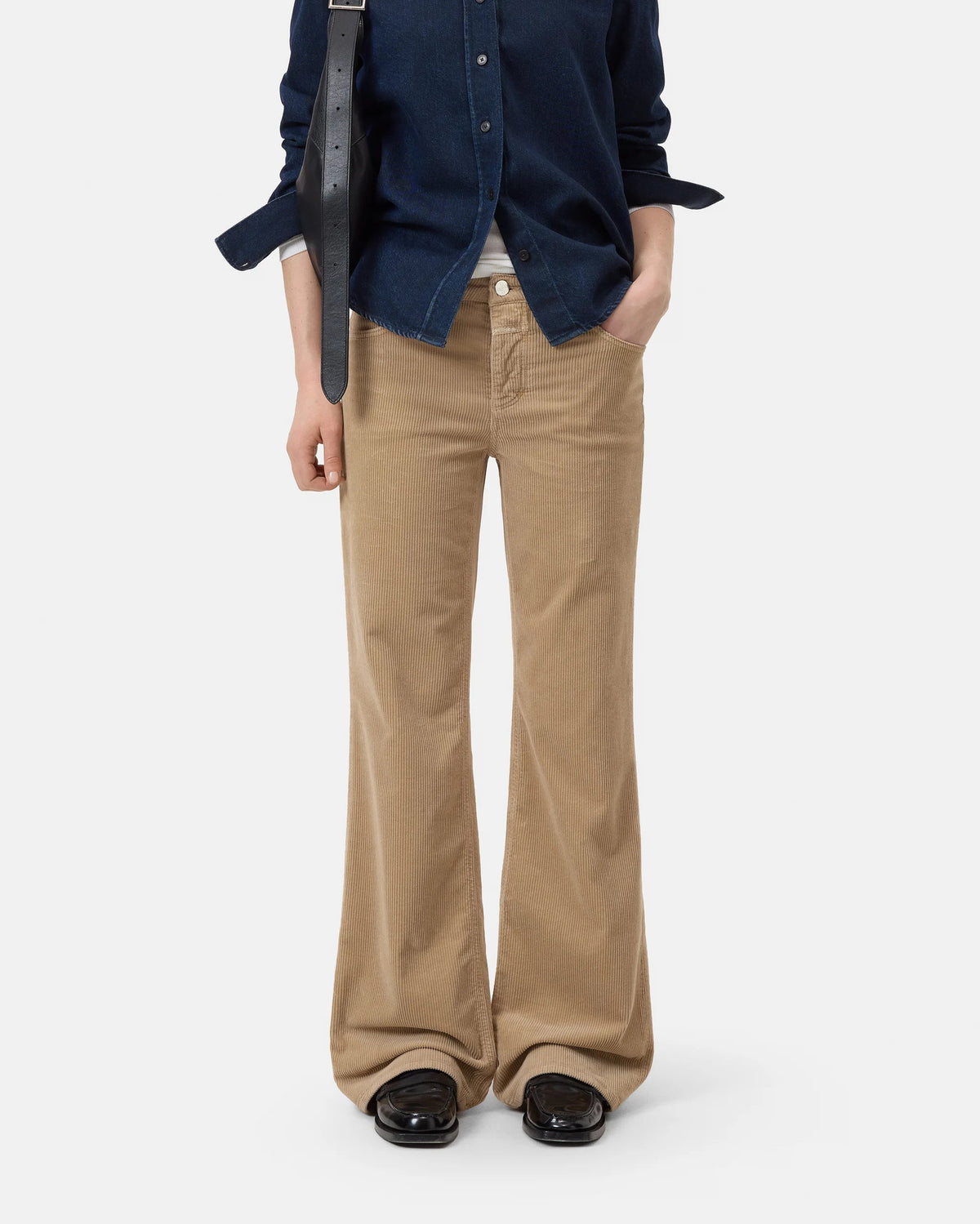 Closed Trouser Woman Gillan Corduroy Beige