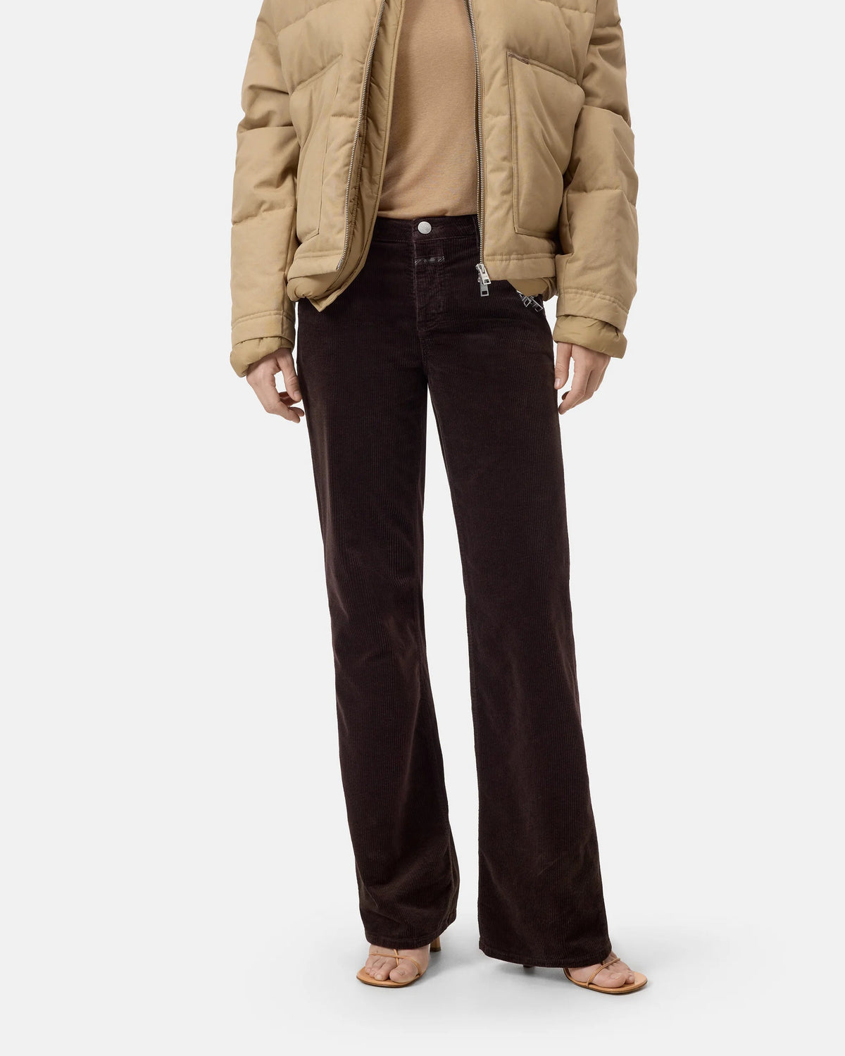 Closed Trouser Woman Gillan Corduroy Brown