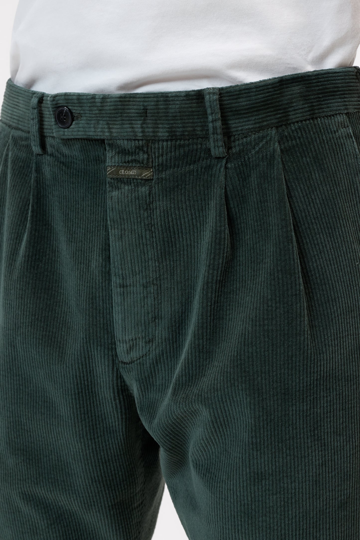 Closed Trouser Man Bergen Corduroy Green