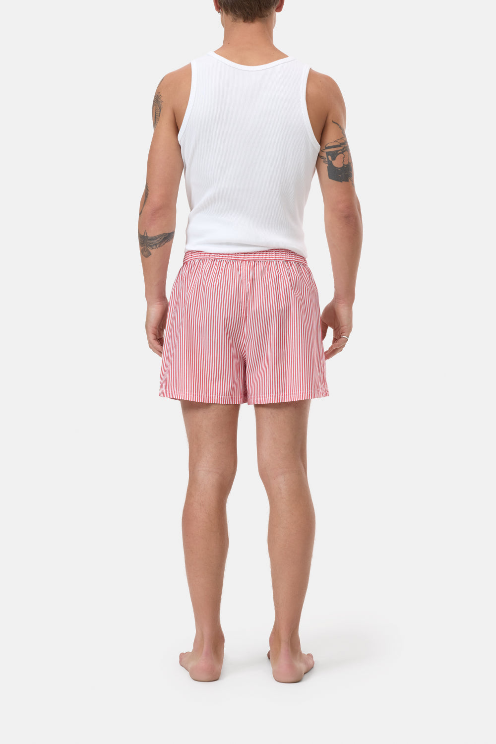 Closed Boxer Man Shorts Laser Red