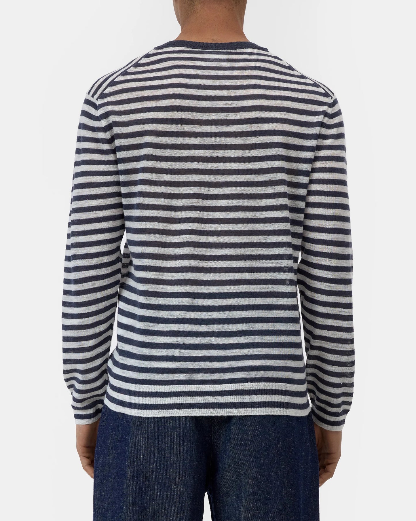 Closed Sweater Man Striped Magma Black