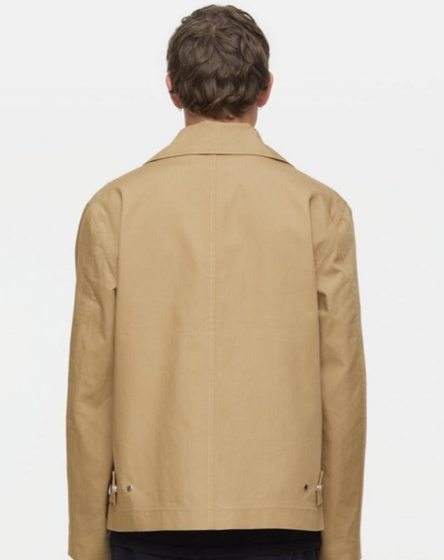 Closed Jacket Man Military Taupe Beige