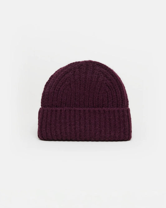 Closed Hat Dark Raisin Red