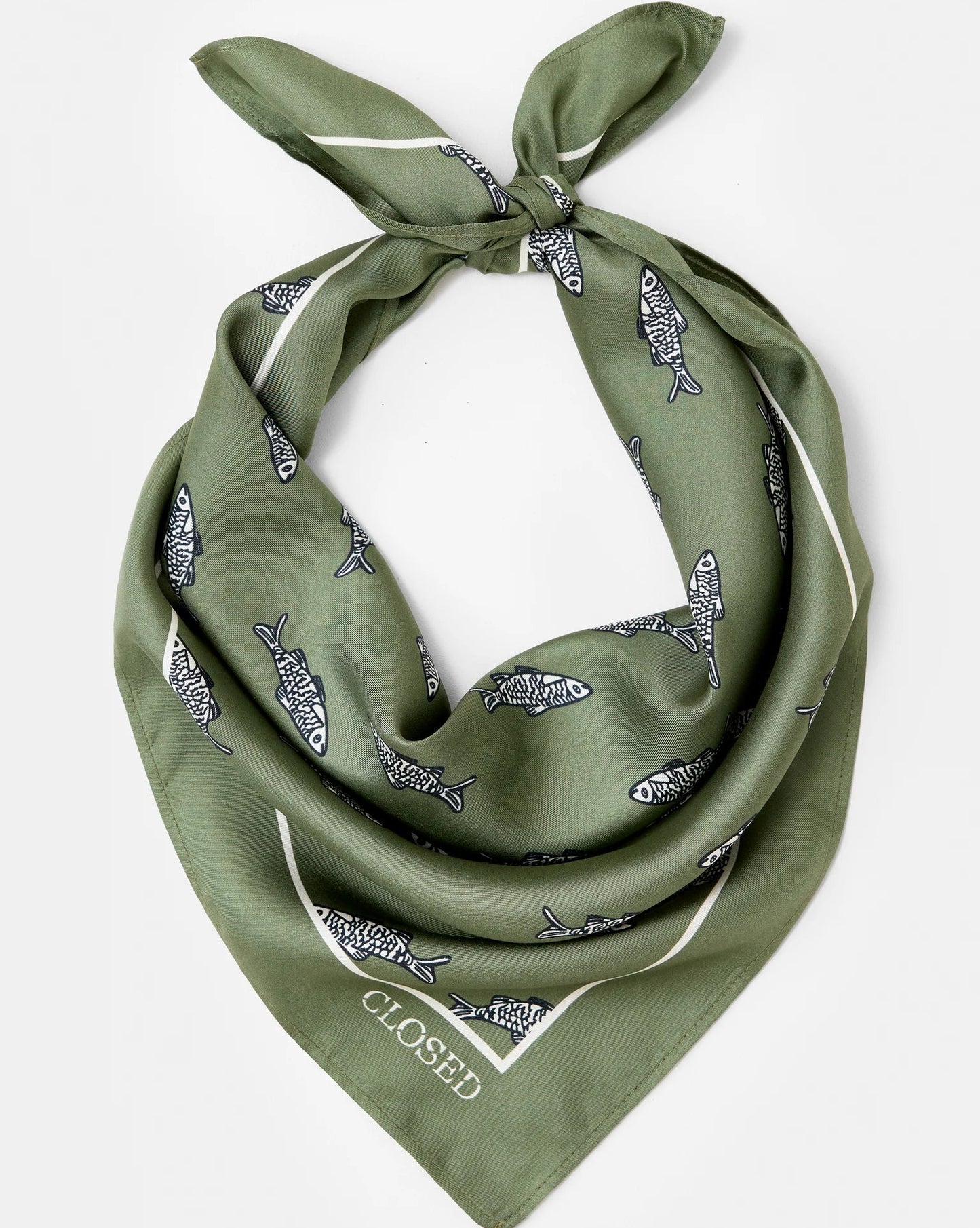 Closed Woman Scarf Green