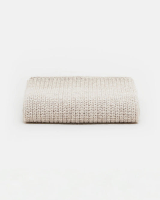Closed Scarf Woman Knitted Scarf Silt Grey