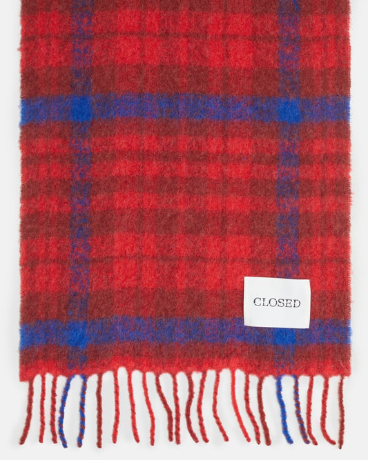 Closed Scarf Woman Hibiscus Red