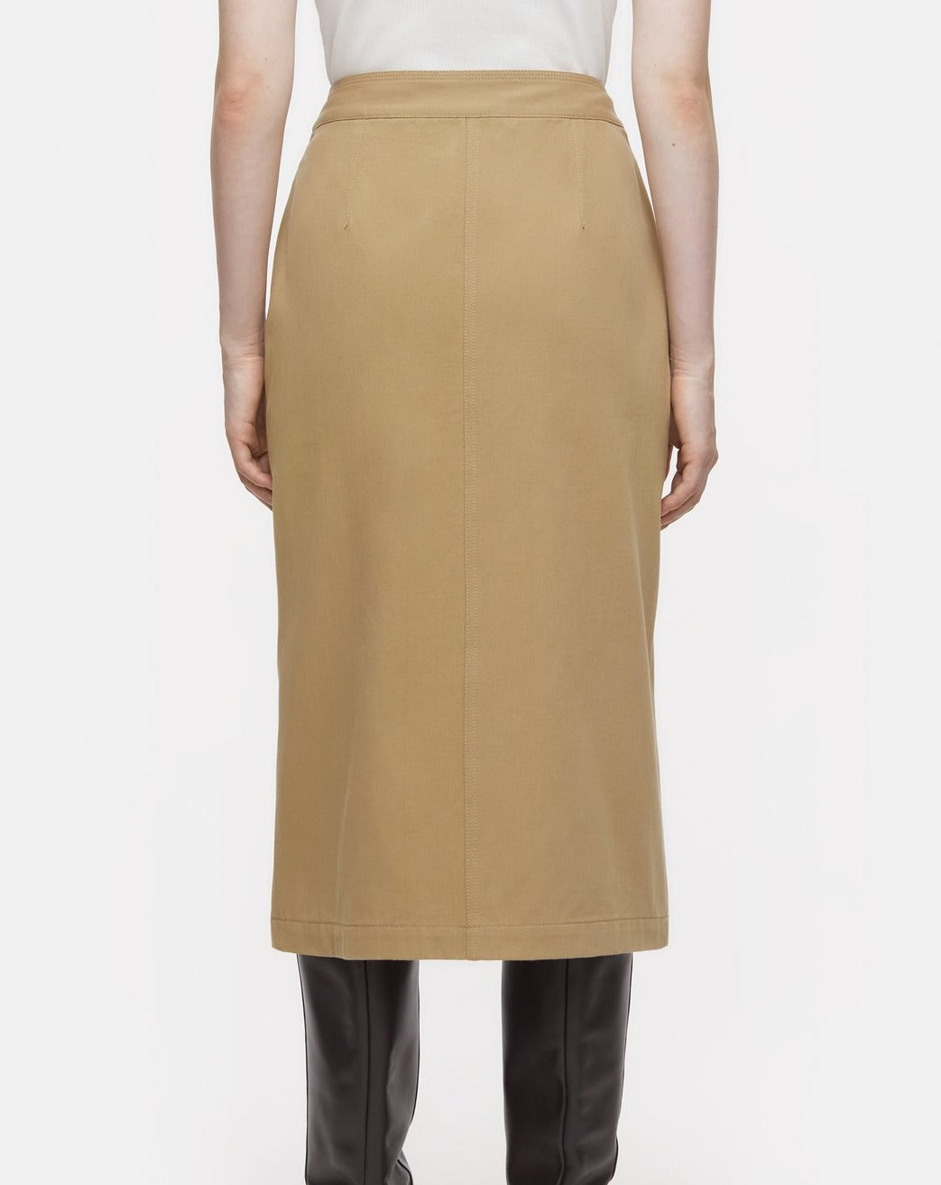 Closed Skirt Woman Wrap Taupe Beige