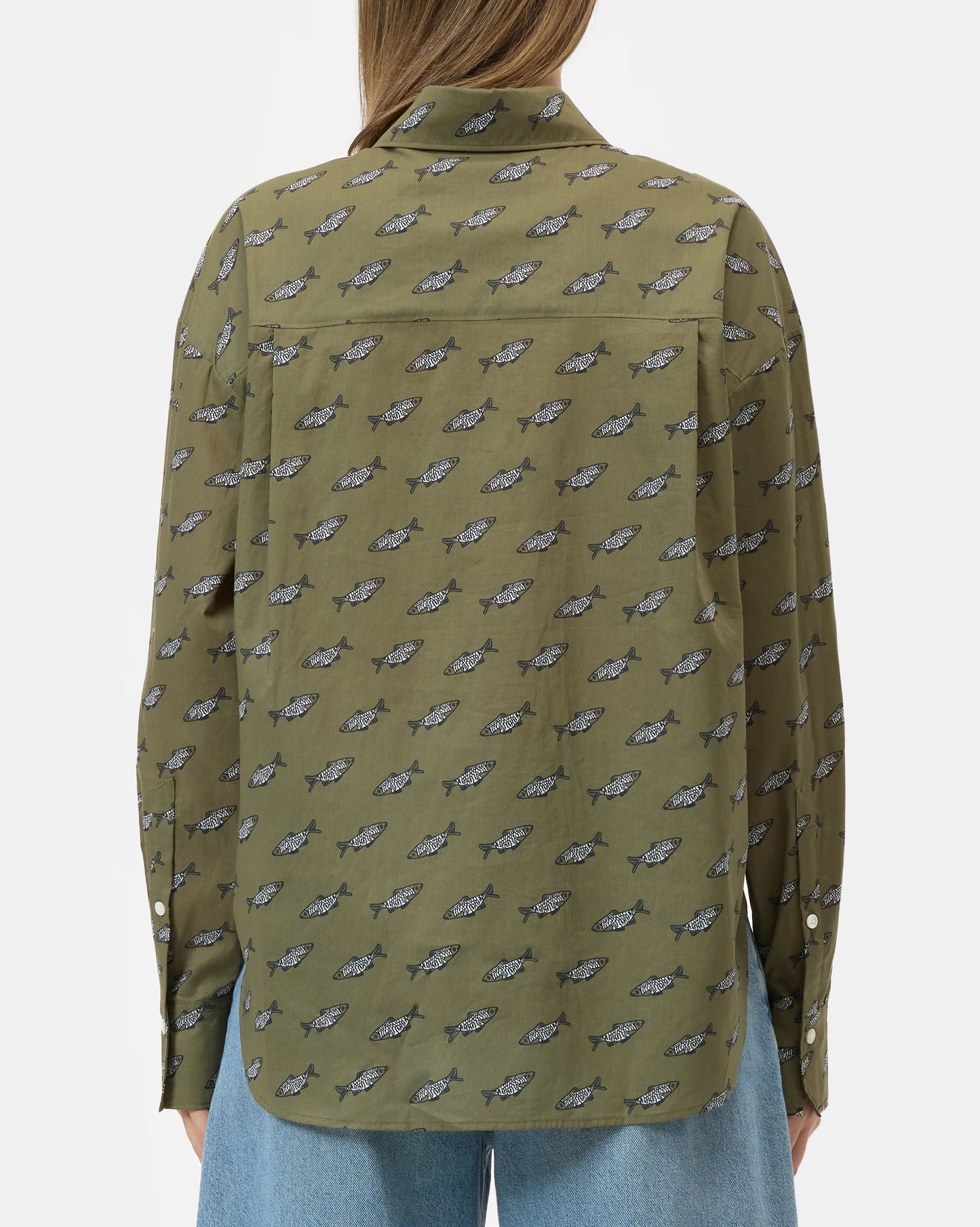 Closed Shirt Woman Fish