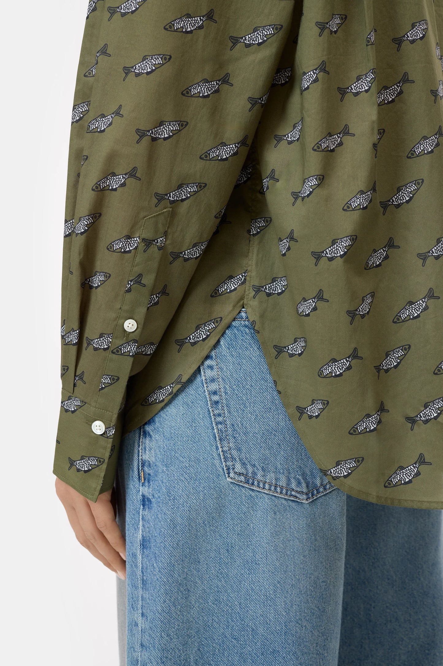 Closed Shirt Woman Fish