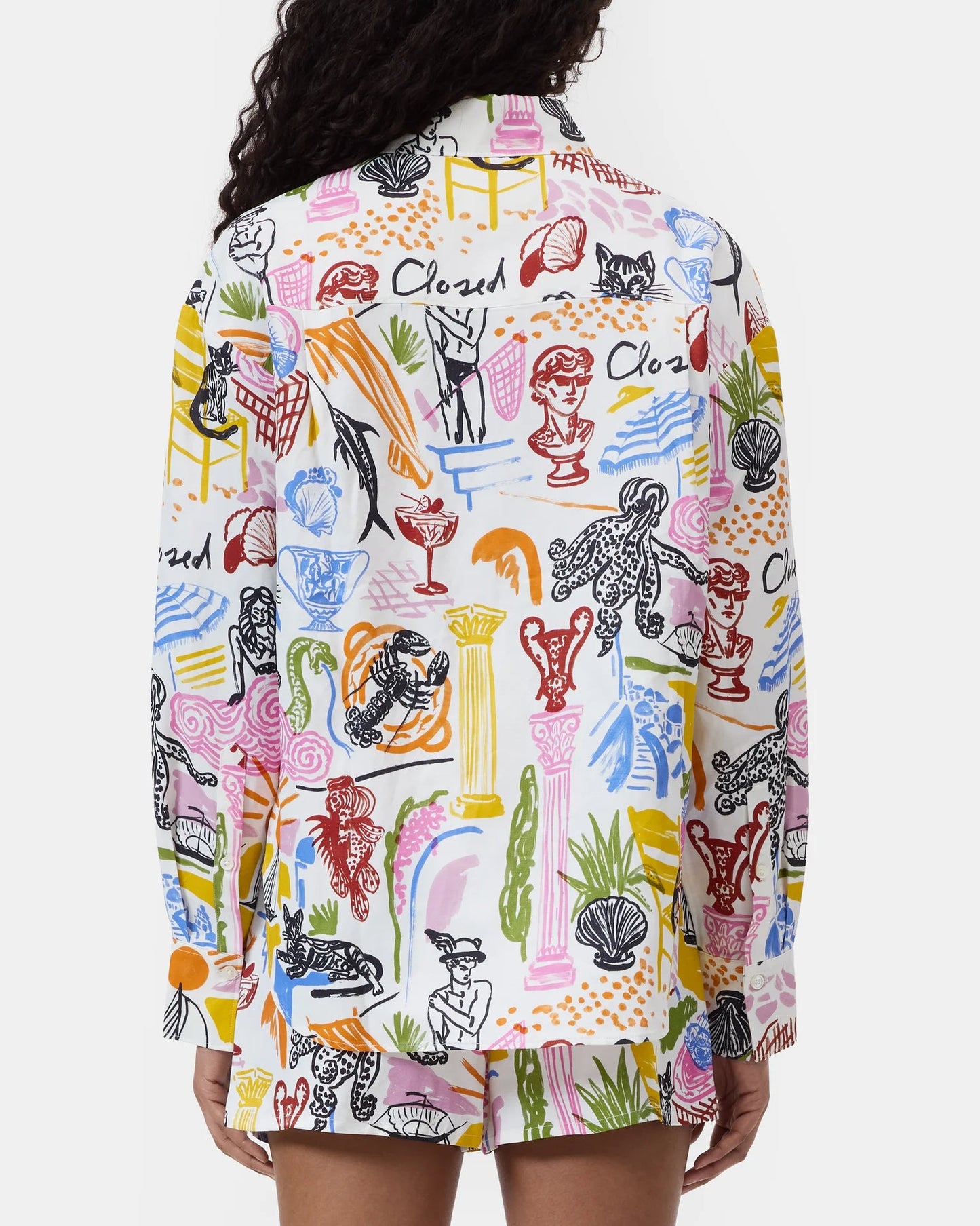 Closed Shirt Woman Multi Colour