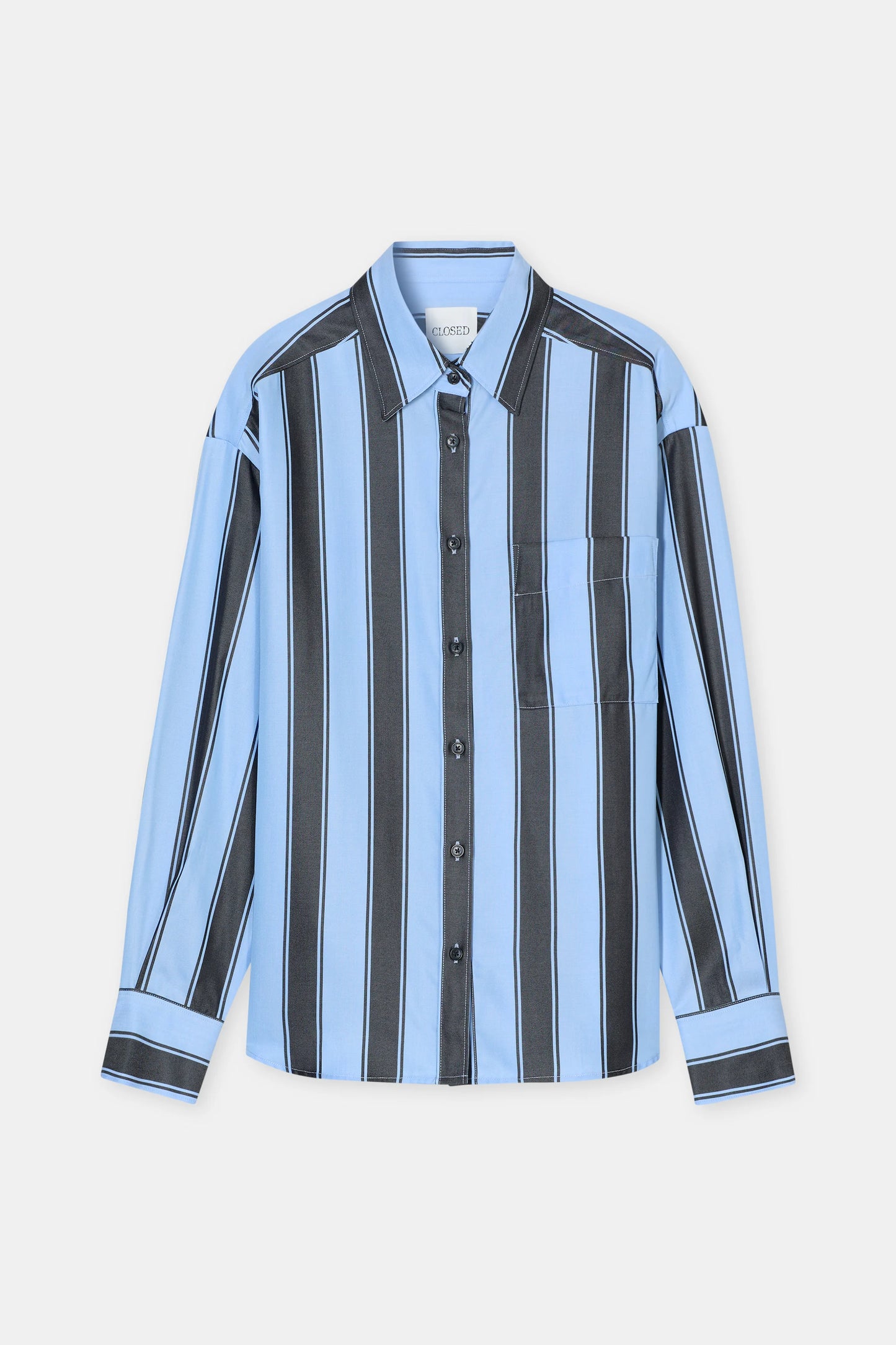 Closed Shirt Woman Sky Blue