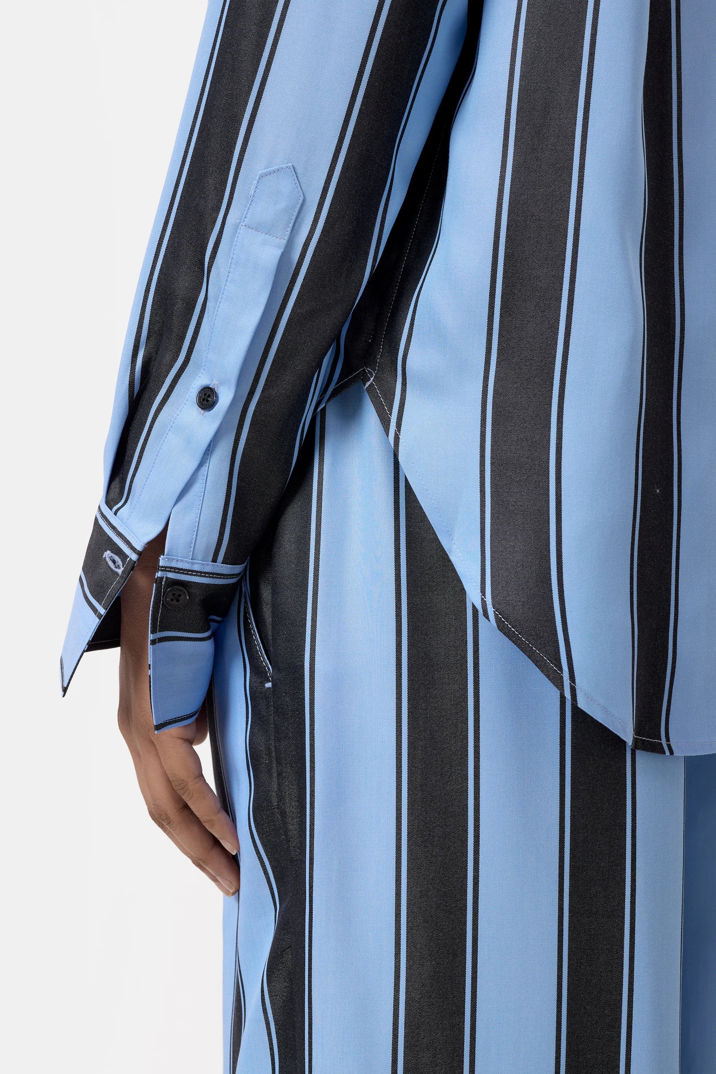 Closed Shirt Woman Sky Blue