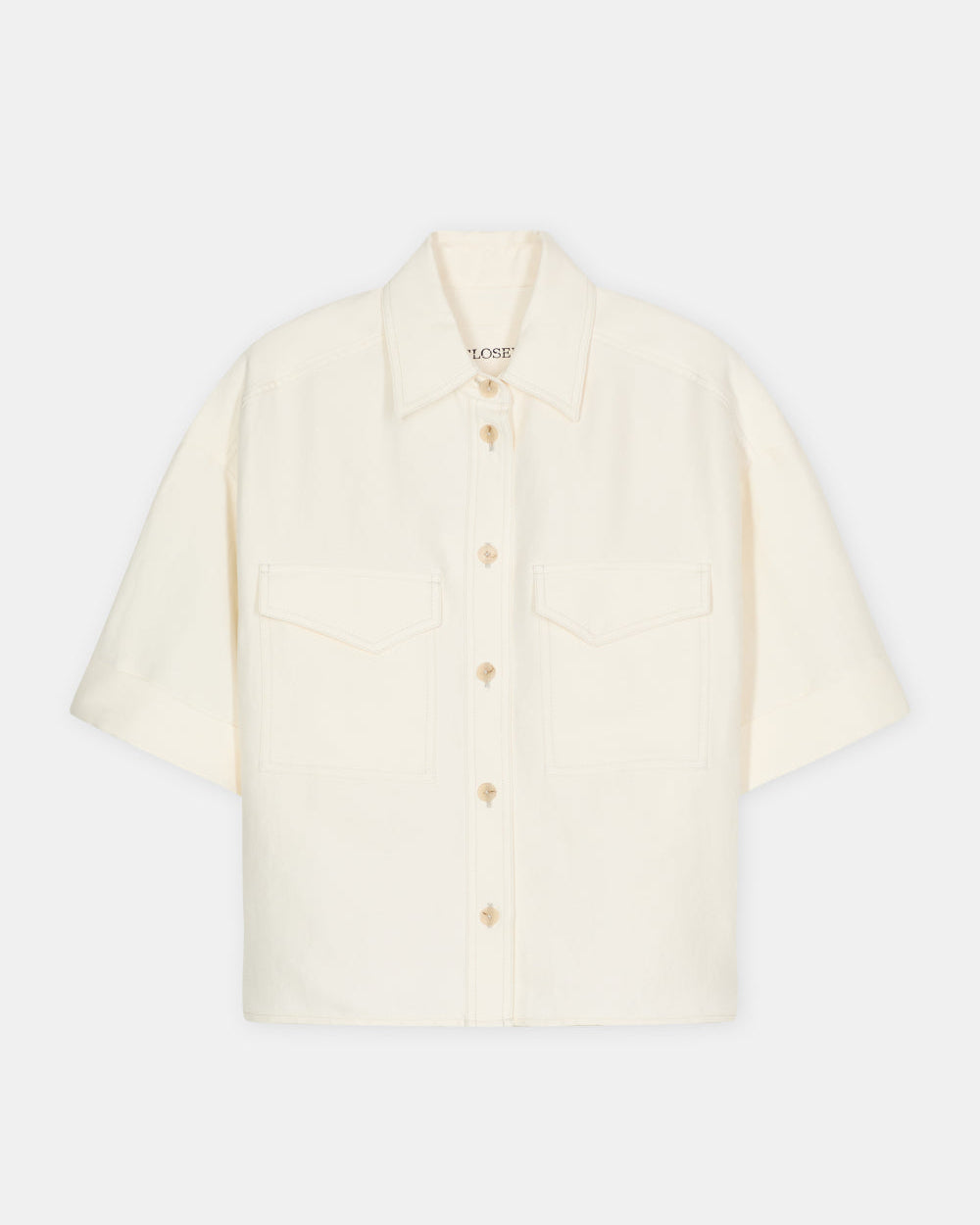 Closed Shirt Woman Utility Ivory