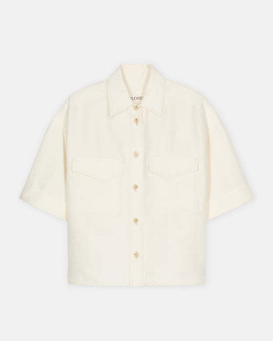 Closed Shirt Woman Utility Ivory