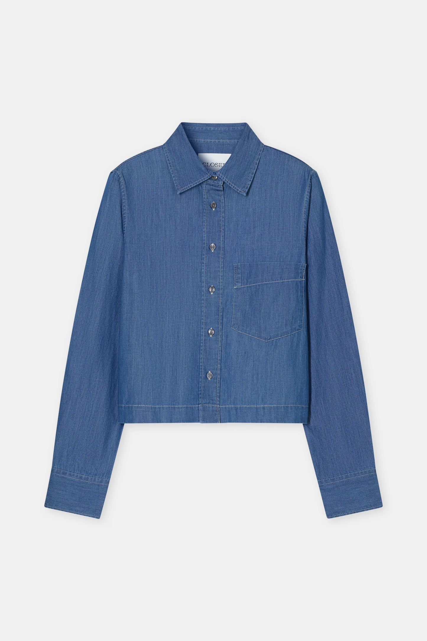 Closed Shirt Woman Cropped Classic