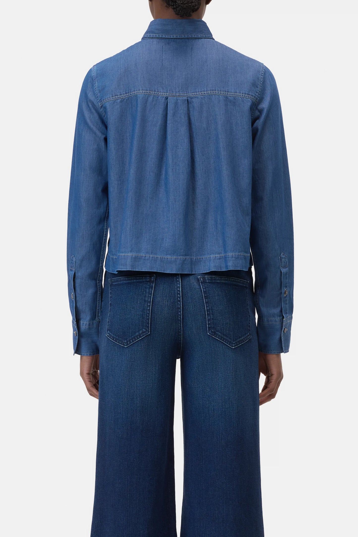 Closed Shirt Woman Cropped Classic