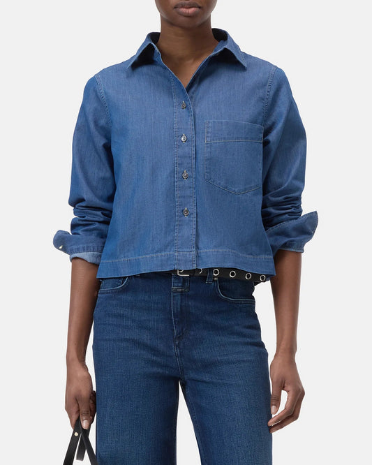 Closed Shirt Woman Cropped Classic