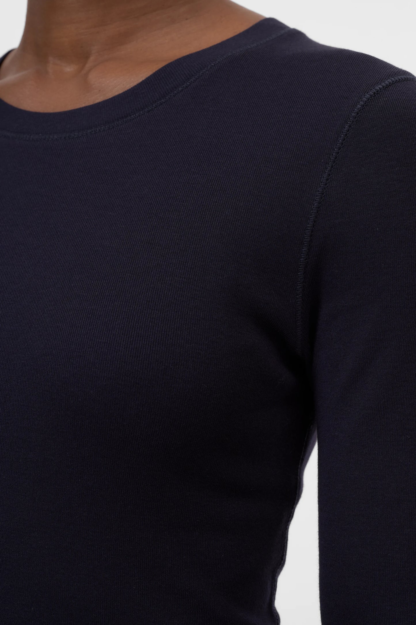 Closed T-shirt Woman Crew Neck Long Sleeve Dark Night
