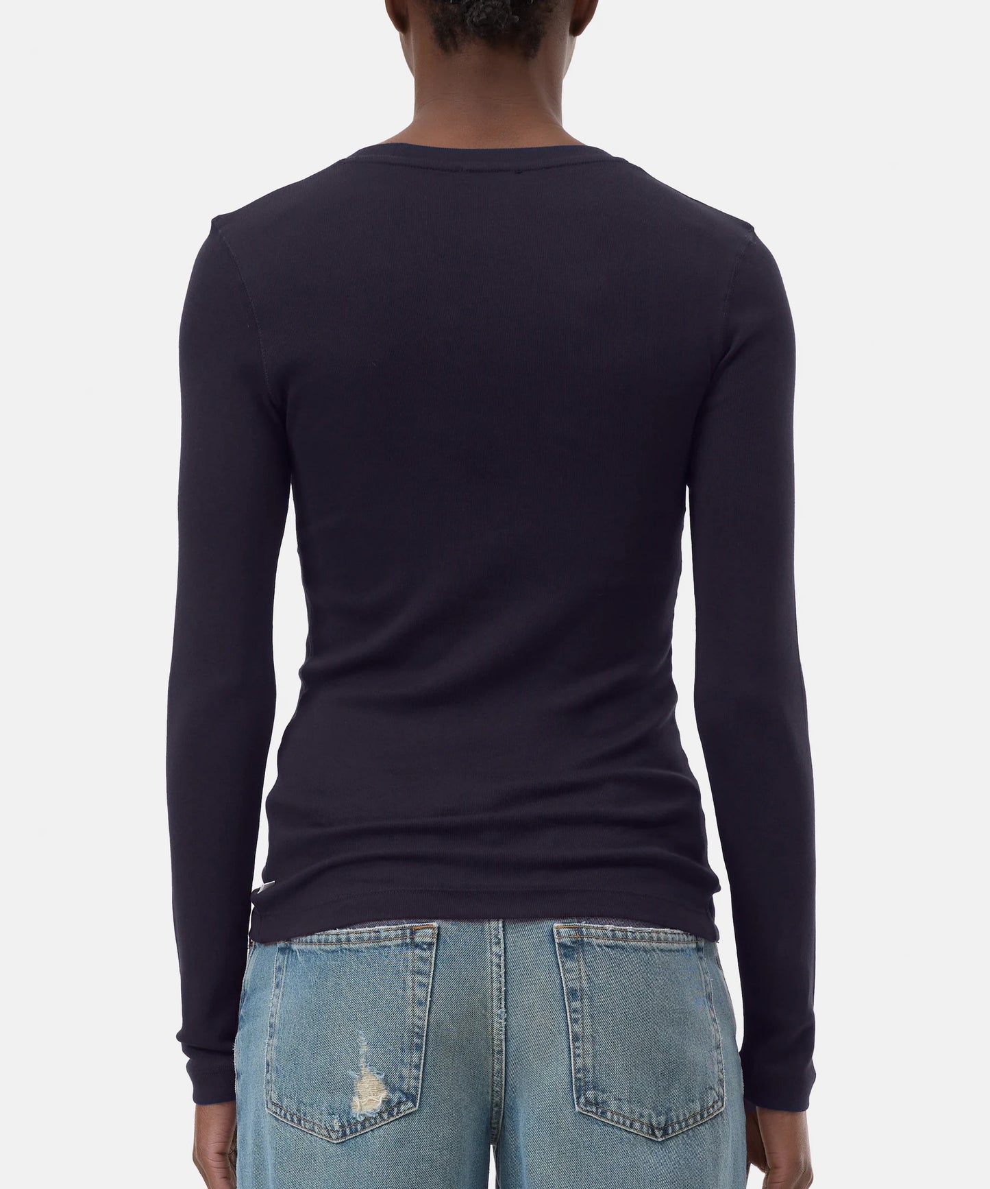Closed T-shirt Woman Crew Neck Long Sleeve Dark Night