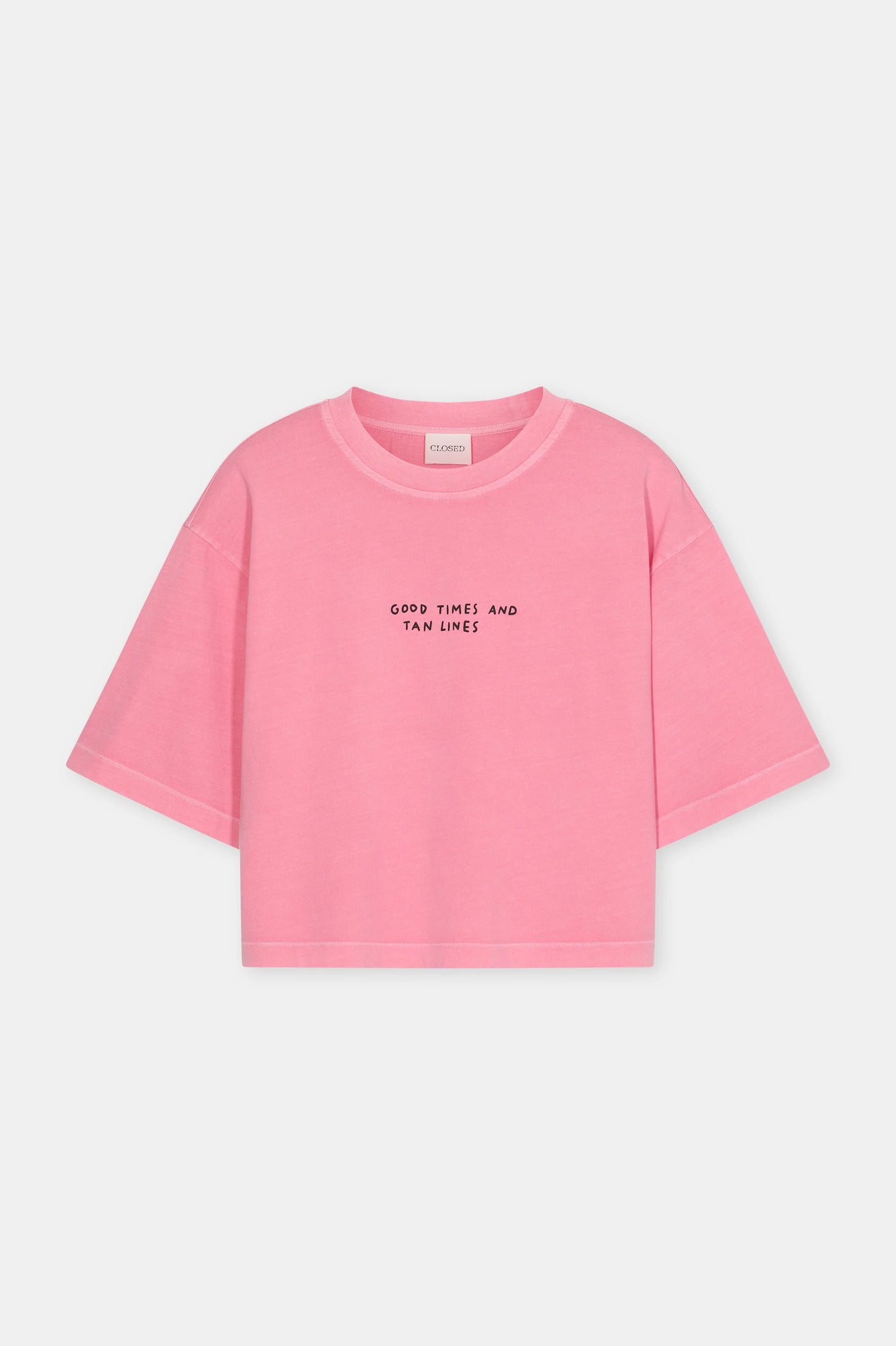 Closed T-shirt Woman Cropped Boxy Pink