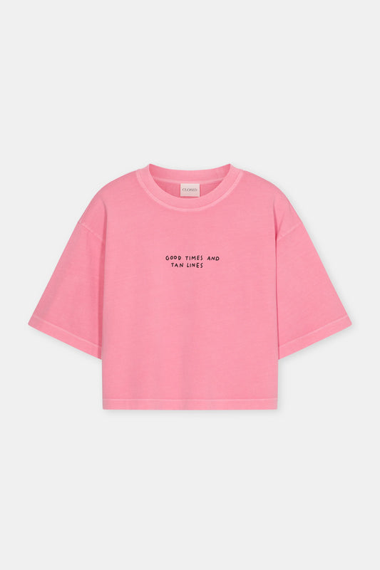 Closed T-shirt Woman Cropped Boxy Pink
