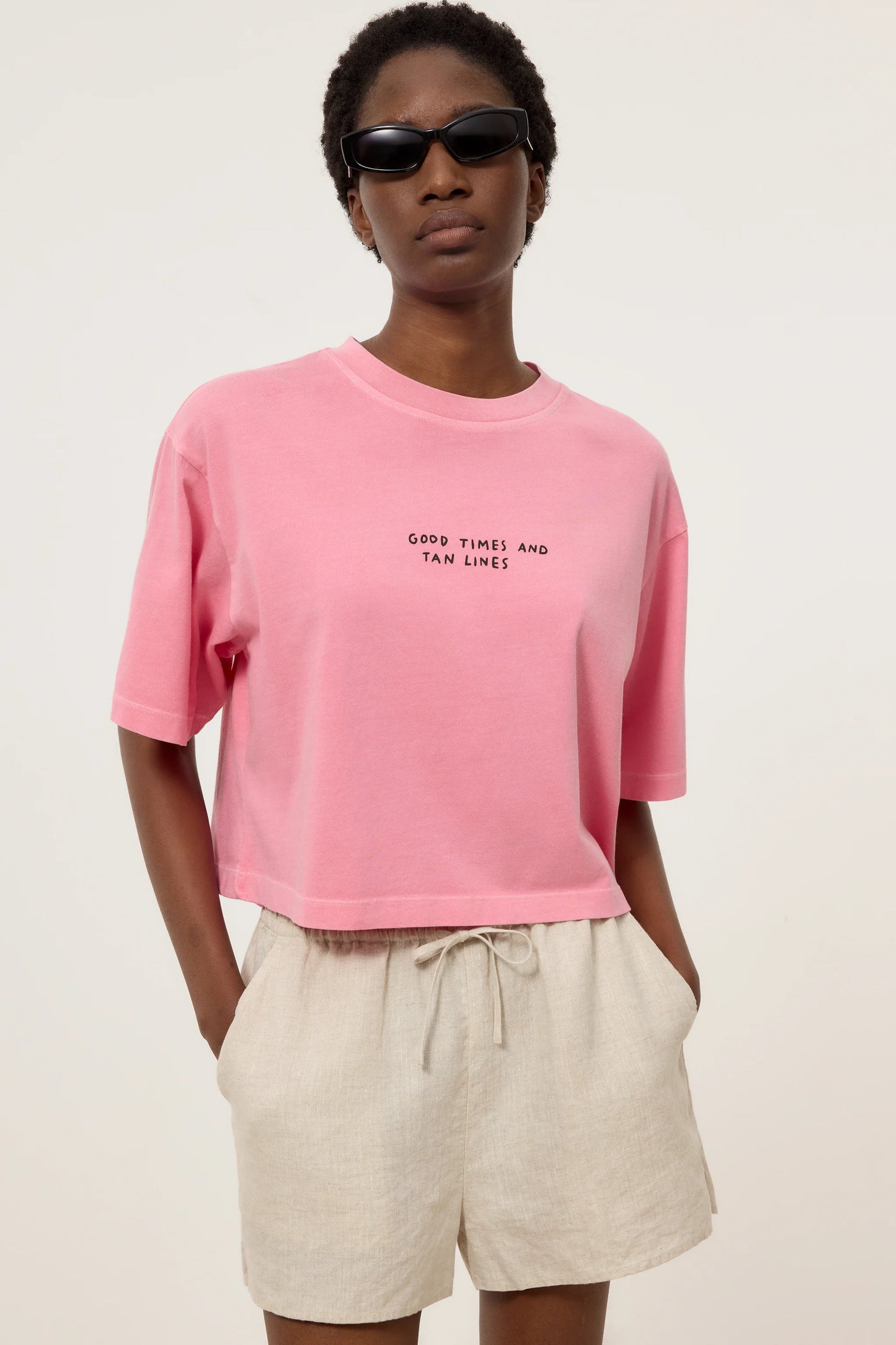 Closed T-shirt Woman Cropped Boxy Pink