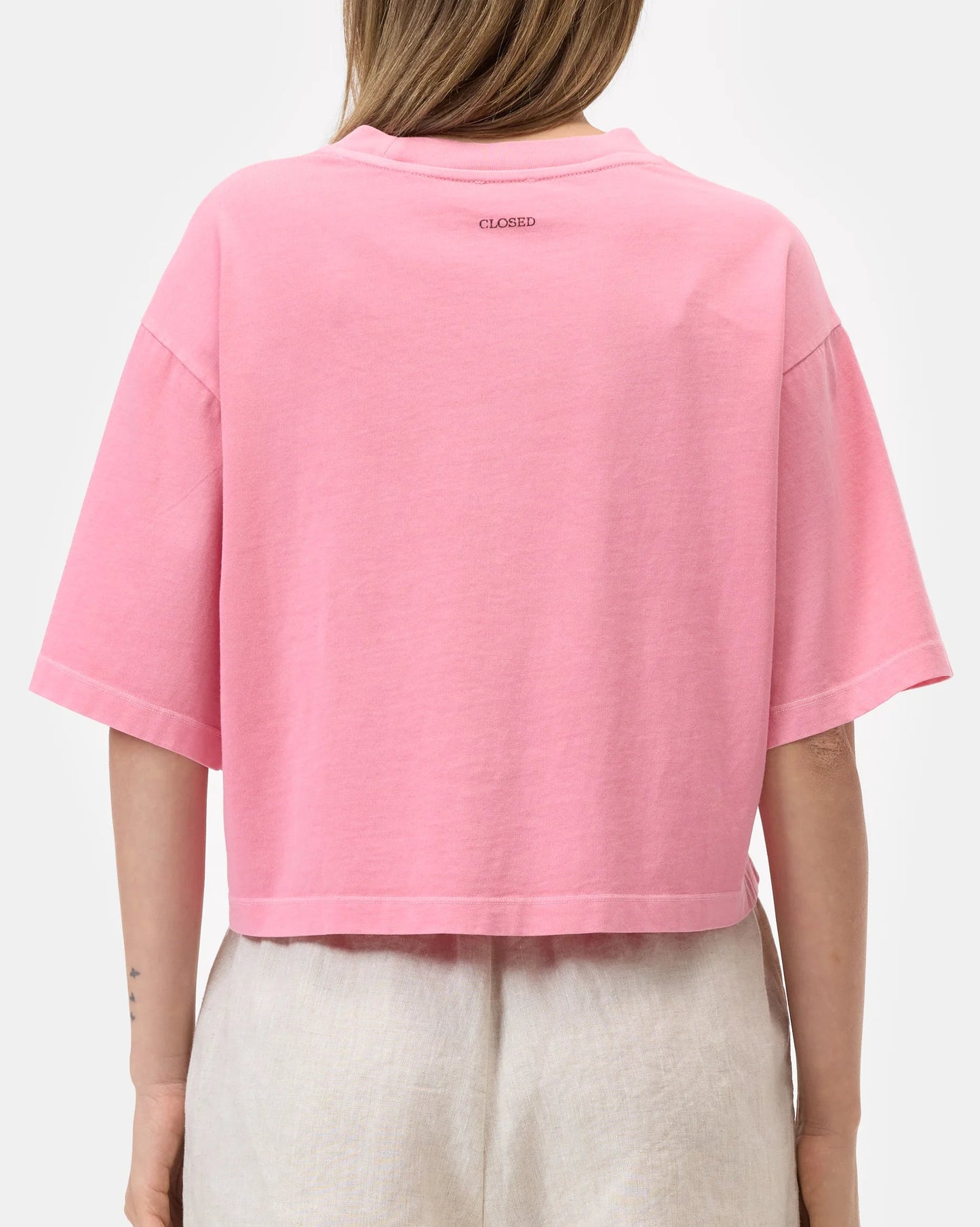Closed T-shirt Woman Cropped Boxy Pink