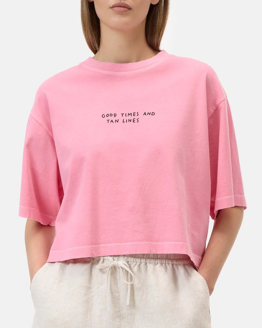 Closed T-shirt Woman Cropped Boxy Pink