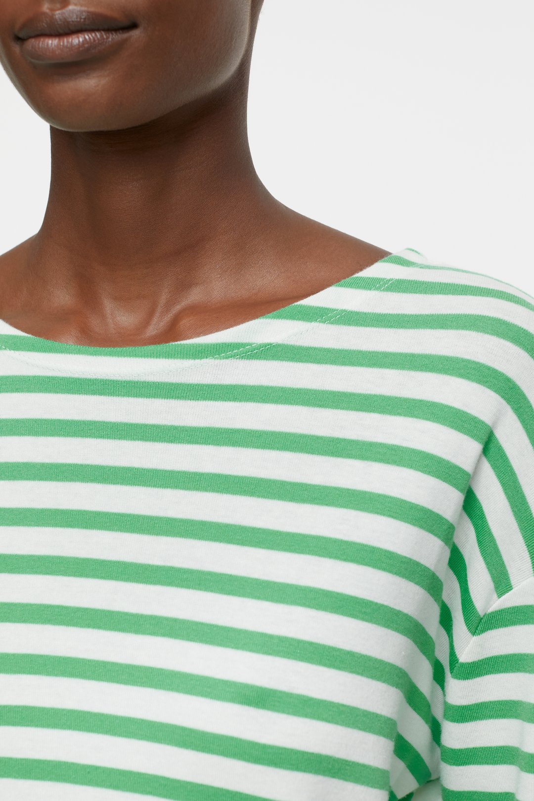 Closed T-shirt Woman Striped Longsleeve Green Kick