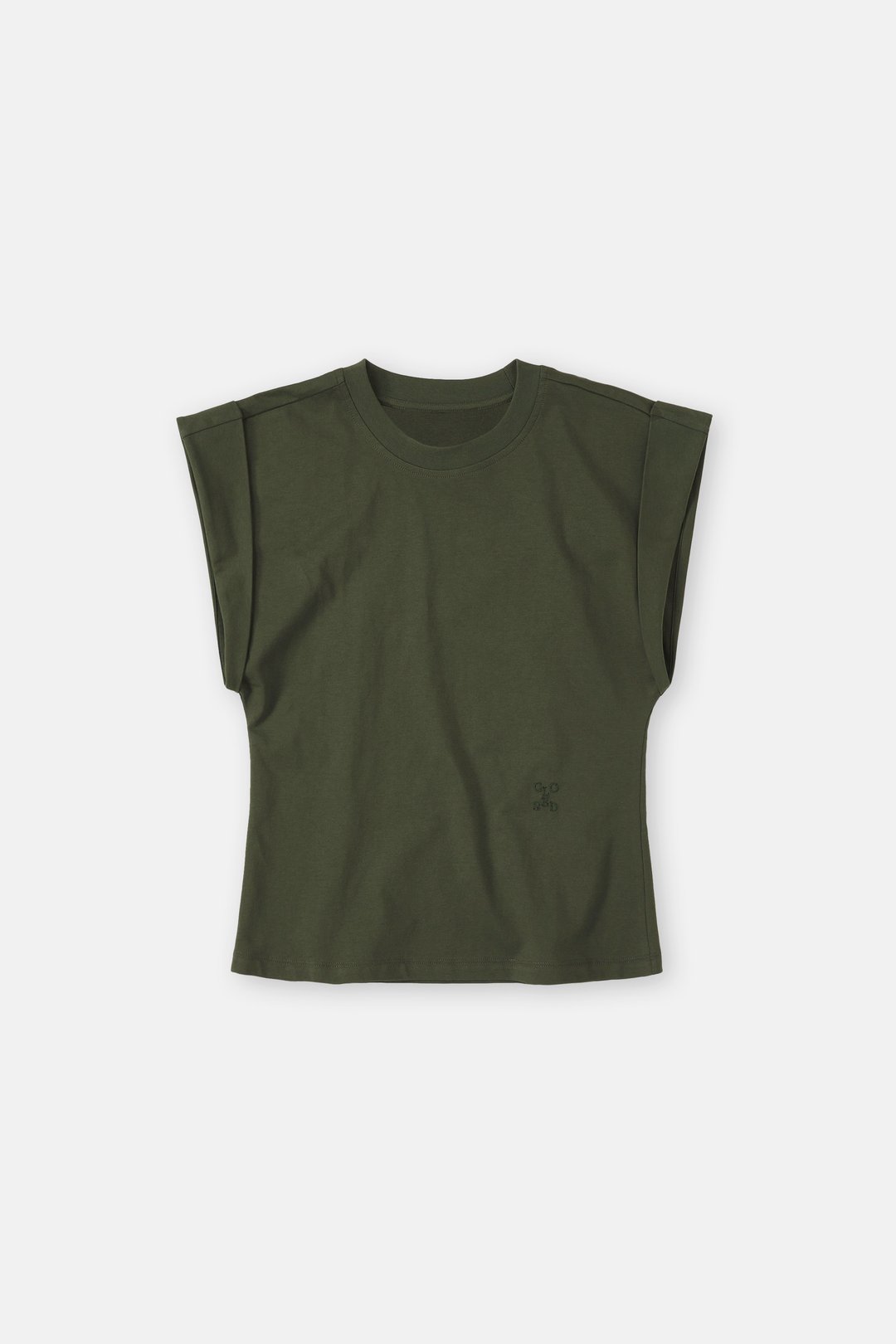 Closed T-shirt Woman Sleeveless Top Green Weed