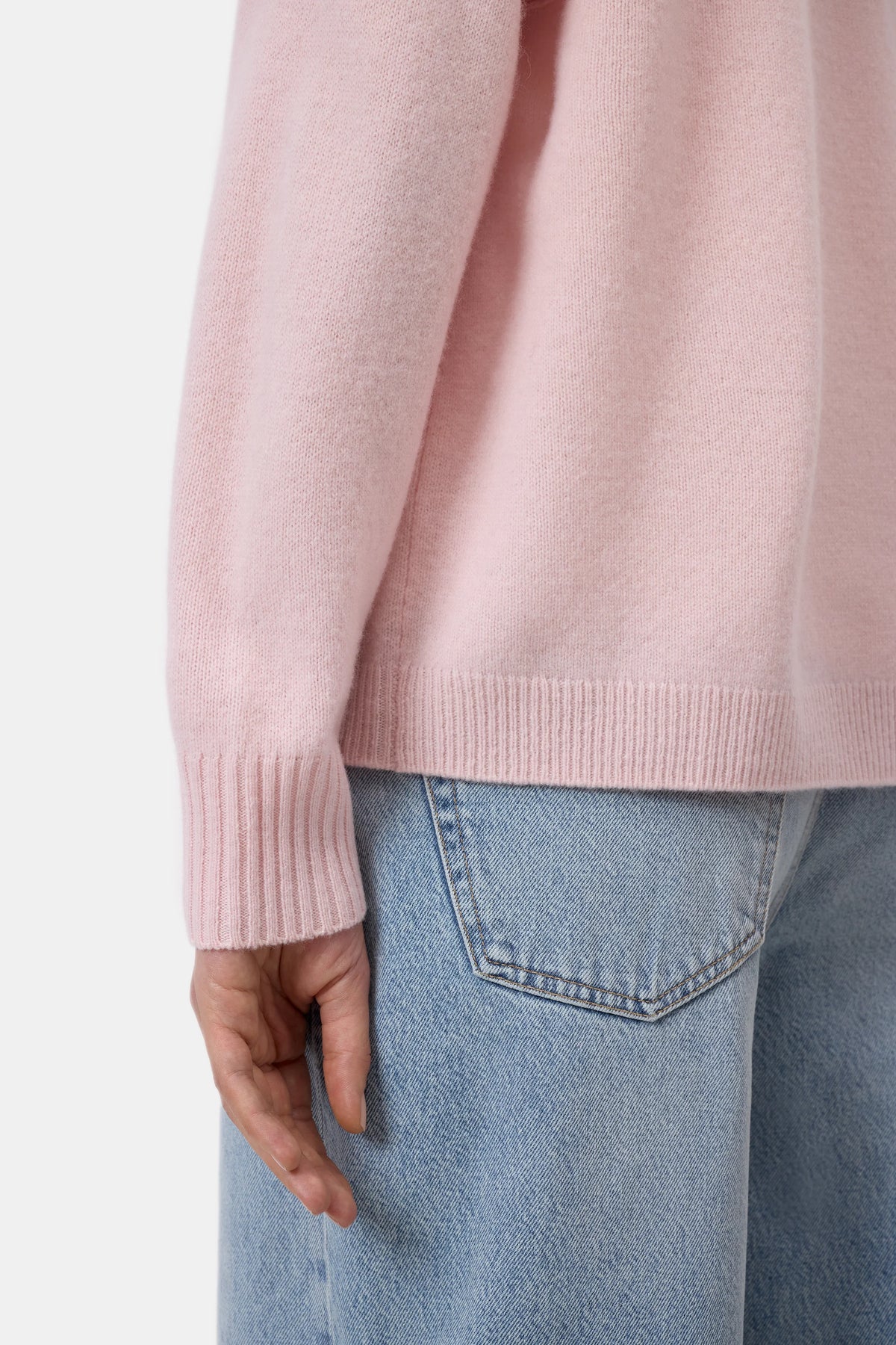 Closed Sweater Woman Rolli Neck Rosewater Pink
