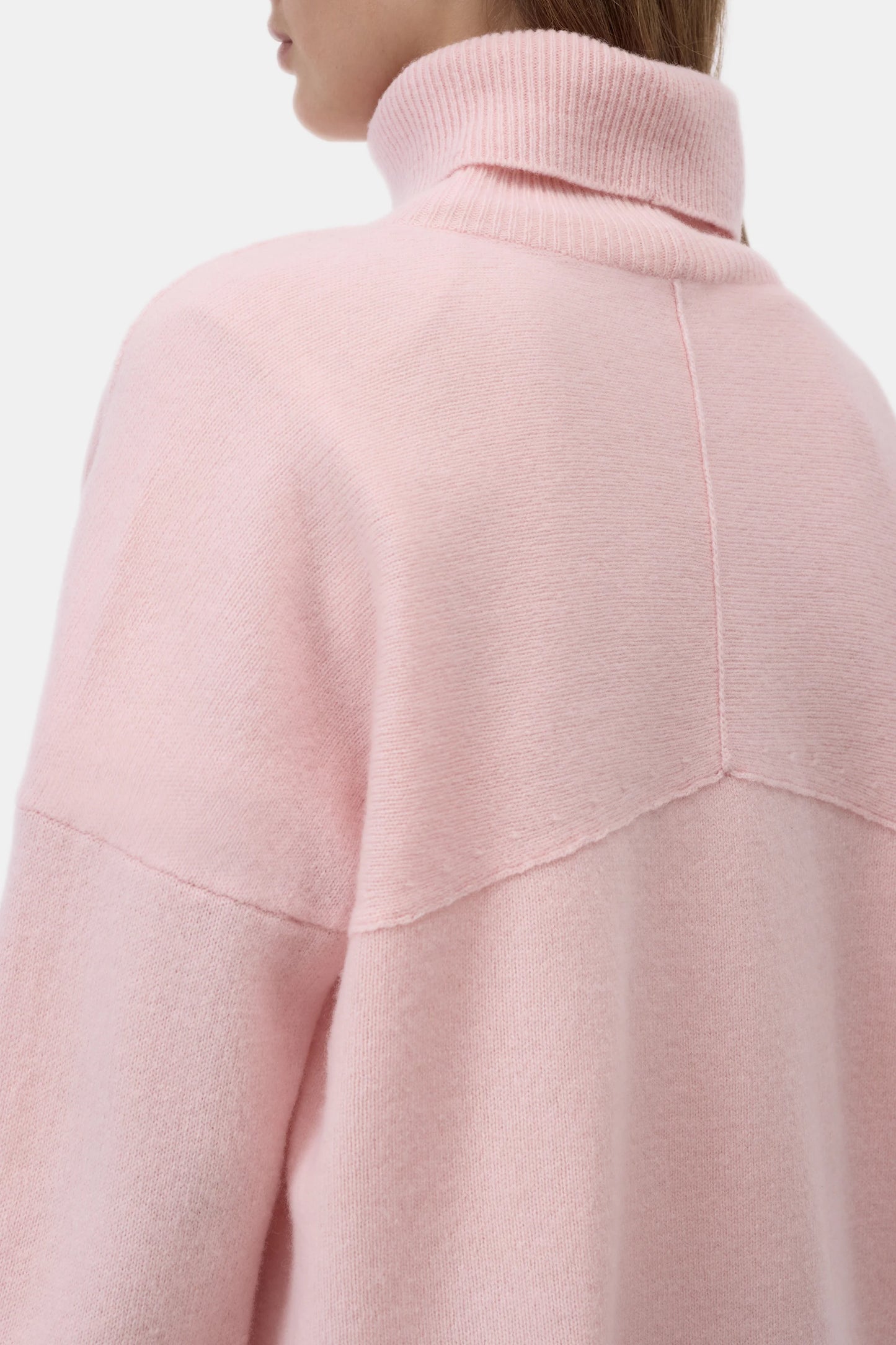 Closed Sweater Woman Rolli Neck Rosewater Pink